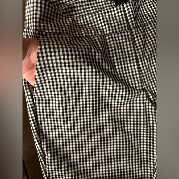 Ann Taylor Black & White Checkered Pants Straight Leg With Pockets Sz 4 - Picture 5 of 11